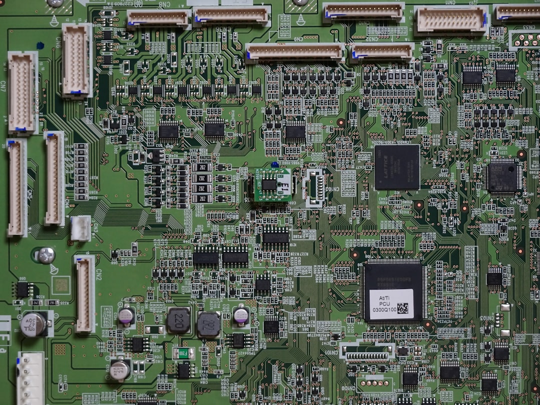 a close up of a computer mother board
