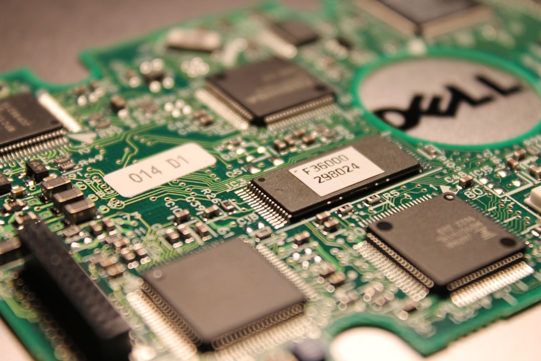 green and white circuit board